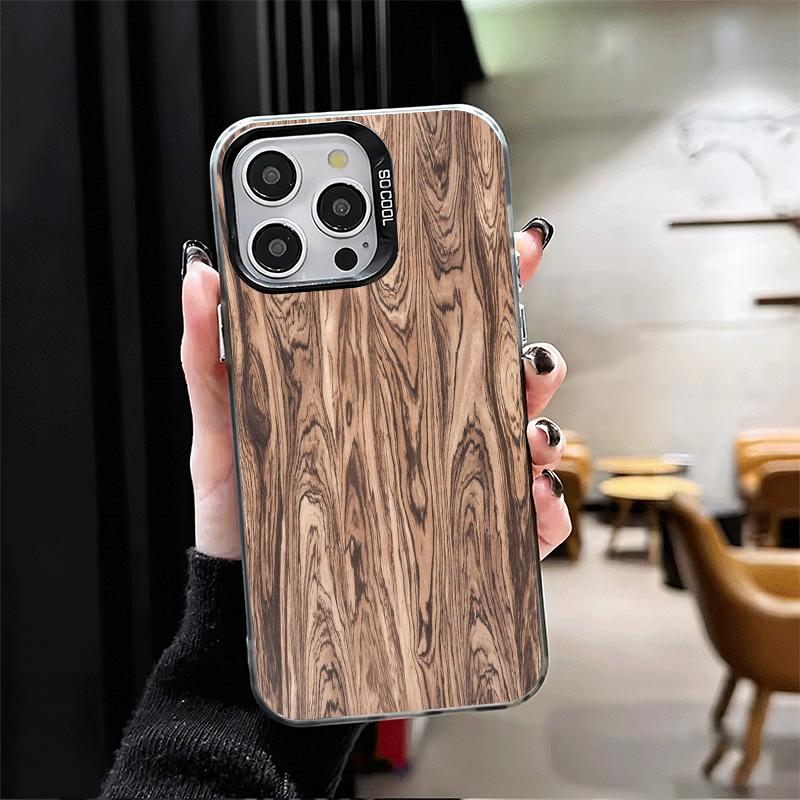 Vintage Wood Grain Pattern Soft Phone Case for iPhone 15 16 17 Pro Max 17Air 16E 14 Plus 13 12 Mini Shockproof Cover Back Shell