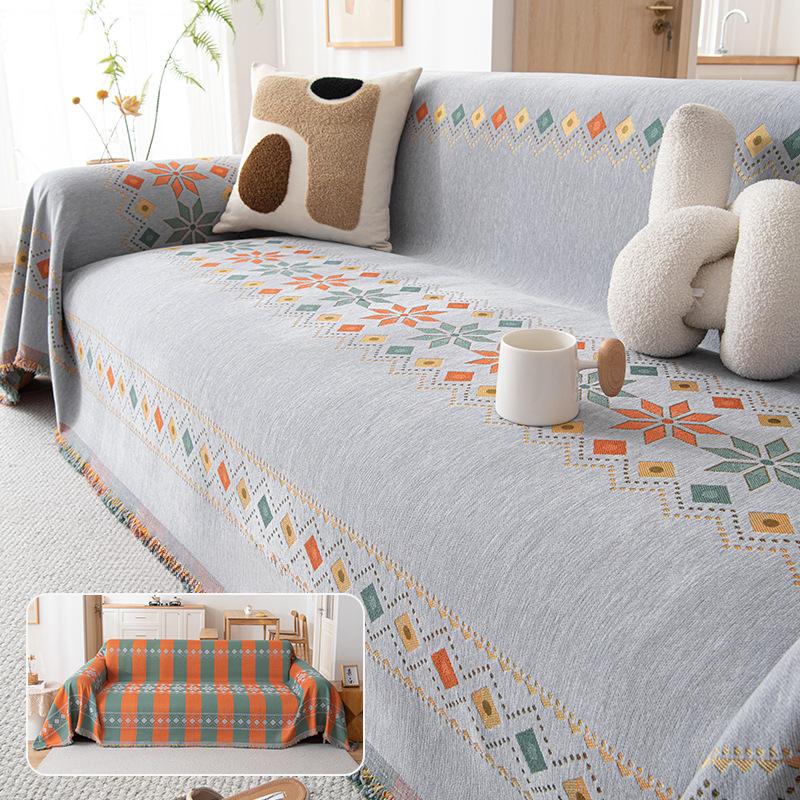 Bohemian Chenille Sofa Towel Four Seasons Universal Full Covered Sofa Cover Towel Non-Slip Sofa Cover Double-Sided Available