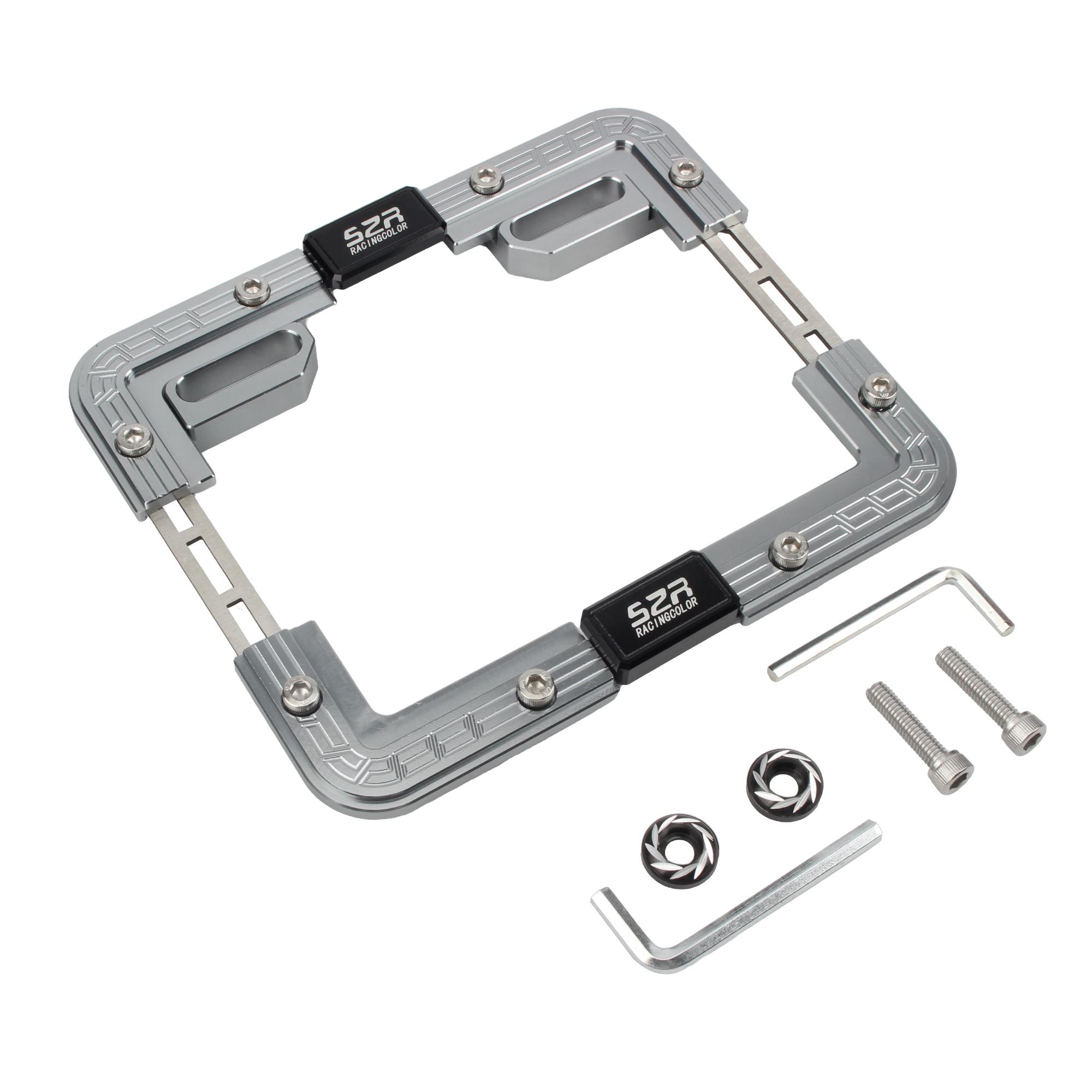 

Motorcycle Universal License Plate Bracket Accessories Telescopic License Plate Frame for Honda Suzuki BMW Motocross Scooter серебряный