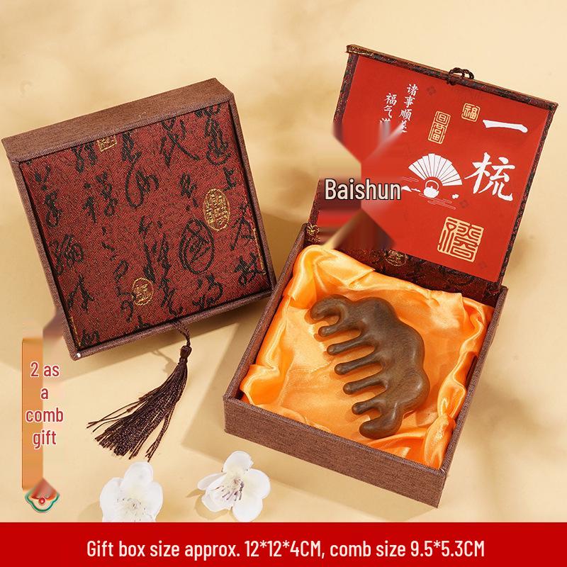 Chinese Sandalwood Comb Gift Set: Elegant Teacher's Birthday Souvenir for Girls