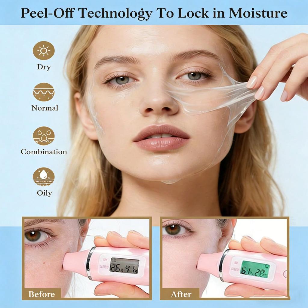 1pc Milk Peel-Off Face Mask, 50g, Contains Niacinamide, Deep Hydration, Pore Cleansing, Brightening