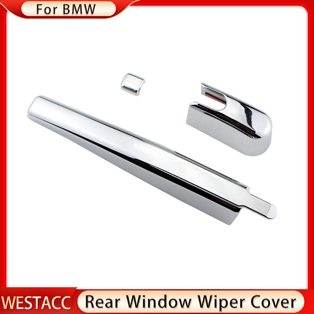 3Pcs ABS Chrome Car Rear Window Wiper Blade Cover for BMW X3 G01 2018 - 2022 Back Windshield Wiper Trim Sticker