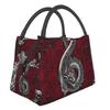 Asian Tradition Dragon Totem Insulated Lunch Bags for School Office Chinese Mythology Waterproof Thermal Cooler Lunch Box Women