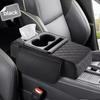 Auto Center Console Armrest Height Pad, Armrest Cushion Cover with 2 Cup Holders, All-Season Car Armrest Pillow Protector