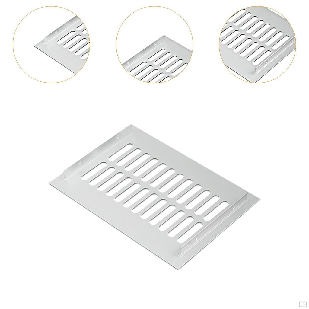 Door Vent Aluminum Alloy Efficient Interior Ventilation Grill for Cabinet Bathroom Kitchen