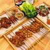 Japanese Style Rice Husk BBQ Plate with Bamboo Tray