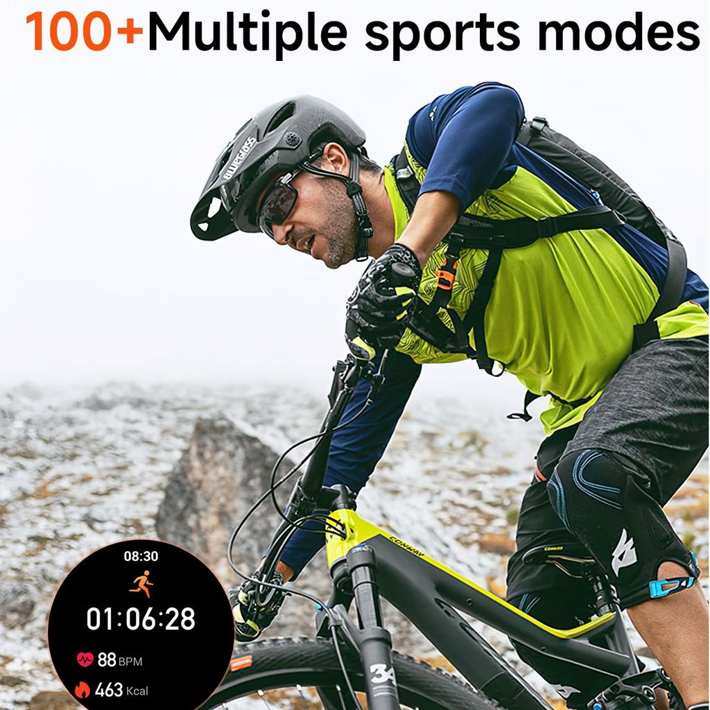 Rainbuvvy HT37 GPS Chytré hodinky 1,46palcový IPS displej Bluetooth hovor Vodotěsnost IP68 Svítilna Srdeční tep 540mAh Android Sportovní hodinky