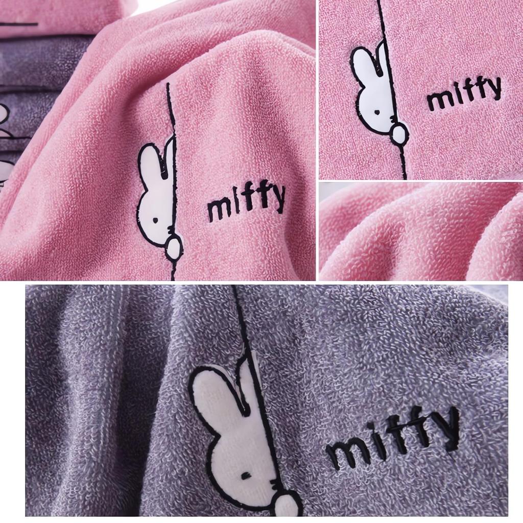 Miffy and Snoopy Face Mini Bath Hand Cute Set of Towels Towel, Towel, Towel, Soft, Lint-Resistant, Durable, Thin, (Miffy C, 4)