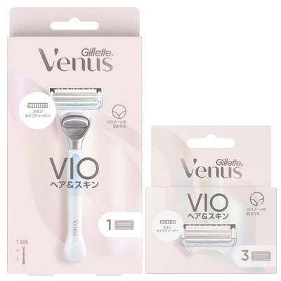 Venus Gillette Venus Razor Starter Kit (1 Blade) + 3 Refills (4 Blades Total) White/Blue