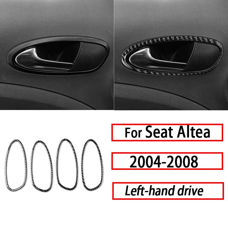 Pro Seat Altea 2004-2008 Díly do auta z uhlíkových vláken Středová konzola Větrací mřížky Panel CD Panel rychloměru Kliky dveří Dekorativní samolepky