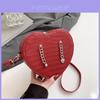 Pu Heartshaped Crossbody Bag With Crocodile Pattern For Daily Use
