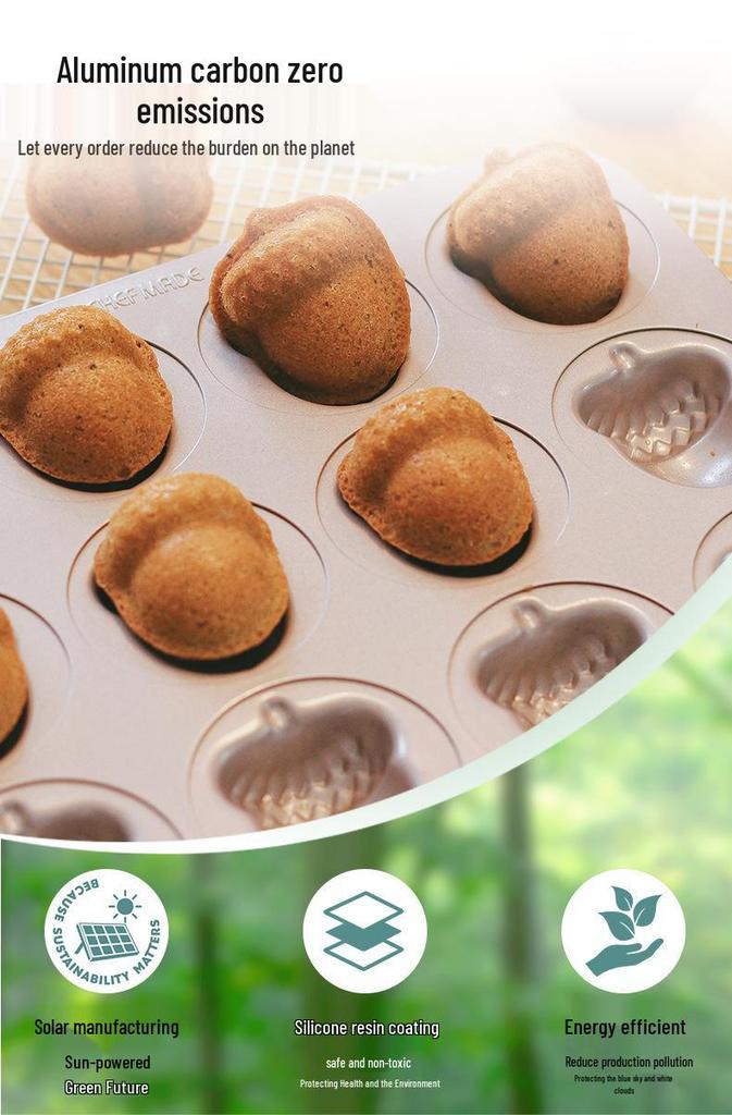 Non-stick Madeleine & Acorn Muffin Baking Pan - Christmas Cake Mold for Home Use