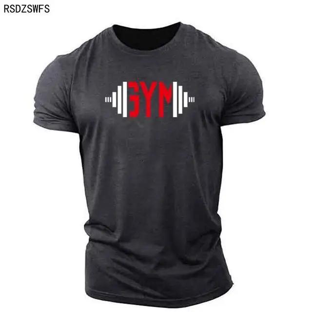 Mens TShirt 3D Retro Gym Printed Round Neck Short Sleeve Top Summer Fashion Loose Fitness Sportswear Quick Dry Mens Clothing