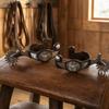 Western Spurs Antique Finish Spur with Rowel for Ranch Workers