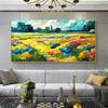 Abstract Colorful Flower Field Canvas Painting Printed On Canvas Floral Landscape Posters and Prints for Living Room Wall Decor