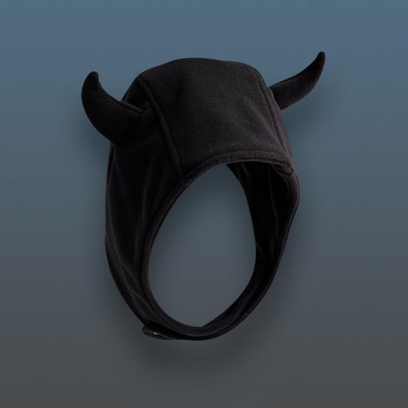 Solid Color Ear Protects Hat Fleece Hat Funny Ox Horn Shape Hat Warm Fuzzy Winter Fleece Hat Birthday Gifts for Adult