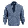 New Fall Bomber Jacket Jacket Men's Casual Plus-size Suede Zipper Stand-up Collar Top