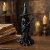 Witch Statue, Gothic Halloween Resin Witch Figurine, Dark Fantasy Ornament for Desktop, Bookshelf, Home, Office Decor