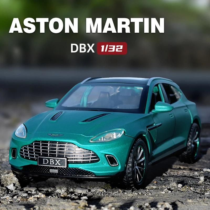 Литая модель автомобиля 1/32 Aston Martin DBX со звуком и светом, коллекционная миниатюрная детская машинка для мальчиков, игрушка в подарок на день рождения