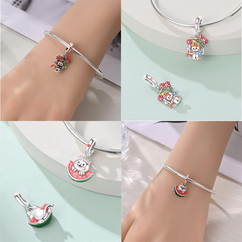 Jungfräuliches Kupfermetall Koala Elefant Kaninchen Haustier 3mm Charm Perlenkomponenten Perlenkomponenten Anhängerperlenkomponenten Ideal Entworfen für Geburtstage Hoch