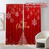 Set Of 2 Flat Printing Jit Curtains Without Rod Festive Wonderland Popular Window Curtain Fabric Versatile All Polyester
