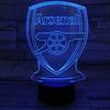 Arsenal Led 3d Night Light Illusion Lamp 16 Colour Change Decor Lamp Gifts Xmas