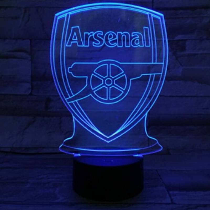 Arsenal Led 3d Night Light Illusion Lamp 16 Colour Change Decor Lamp Gifts Xmas