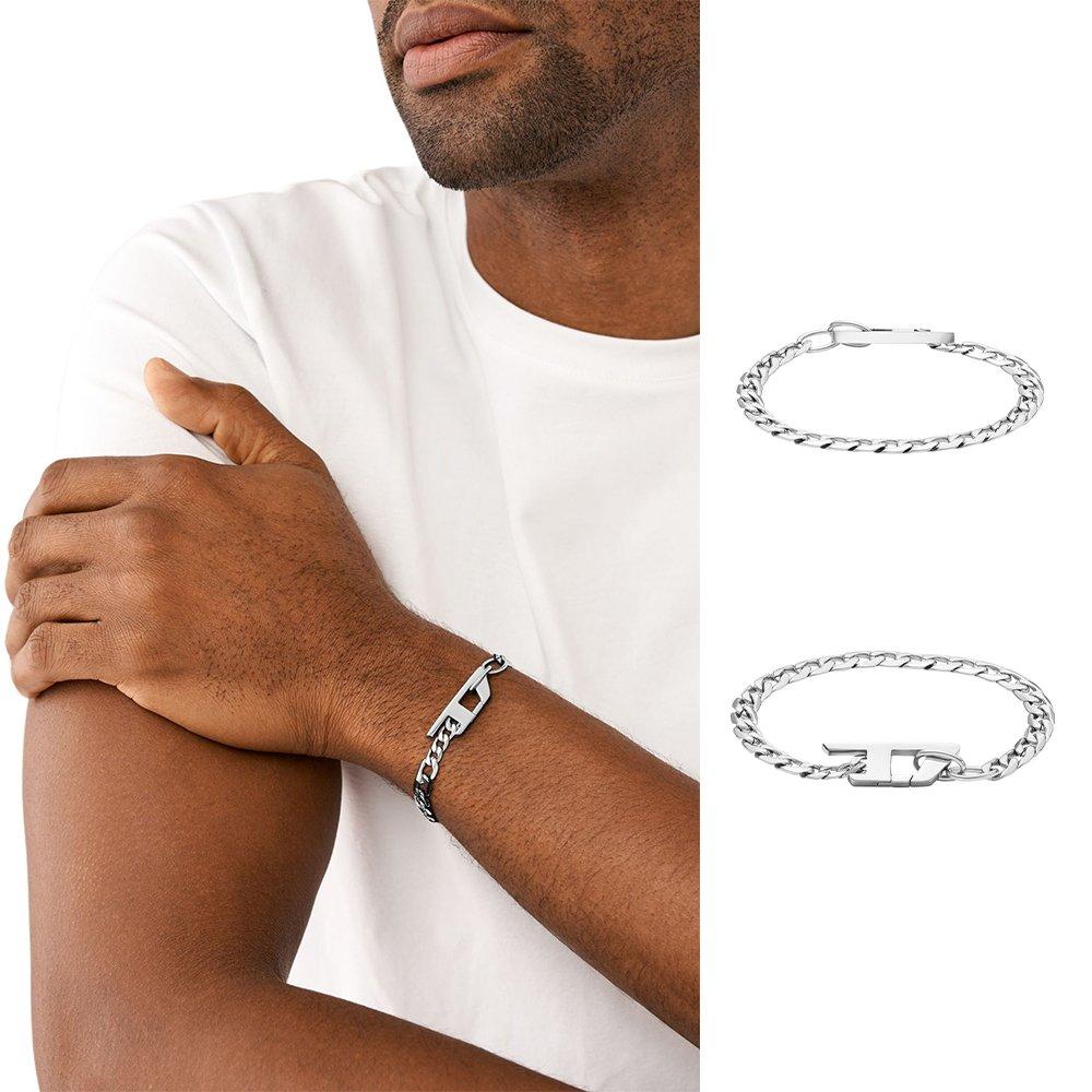 Diesel Dx1496 Stainless Steel Chain Bracelet Silver