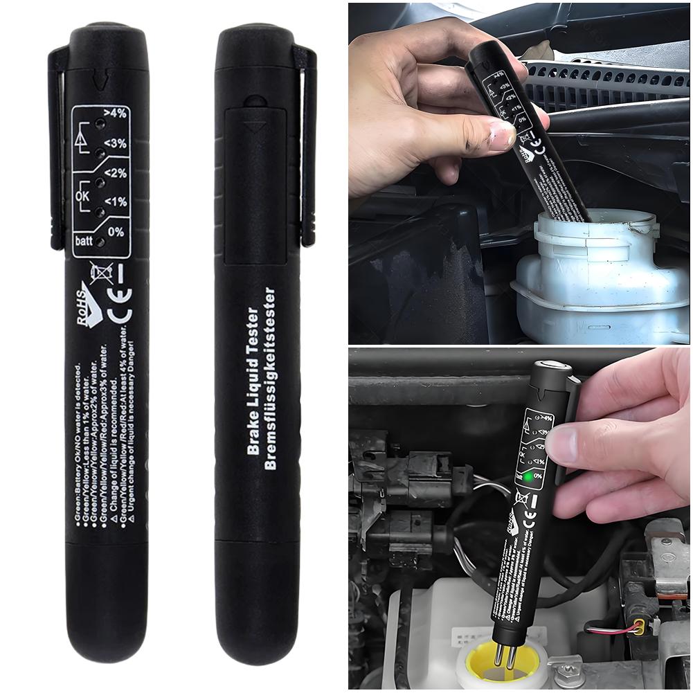 Automotive Brake Oil Tester 5 LED Indicator Car Brake Fluid Tester Pen Car Brake Fluid Tester Car Vehicle Auto Testing Tool