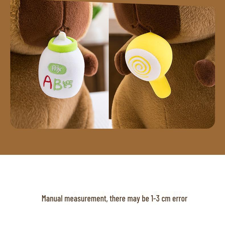 Capybara Plush Pillow Doll - Cute Large Stuffed Toy for Children