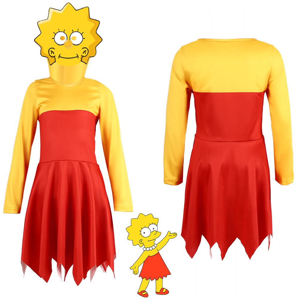 

Simpsons Parent-Child Cosplay Outfit - Matching Animation Style Costume 120 cm