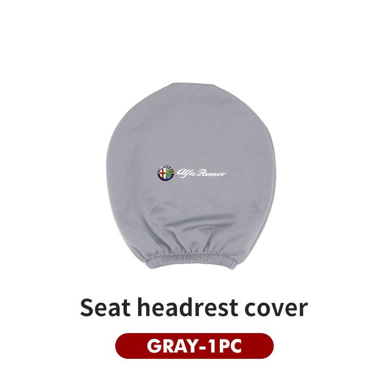 DCBLH1 Car Seat Headrest Cover Anti-wear Auto Styling Accessories For Alfa Romeo 159 Giulietta Giulia 147 Mito 156 159 166 GT Stelvio