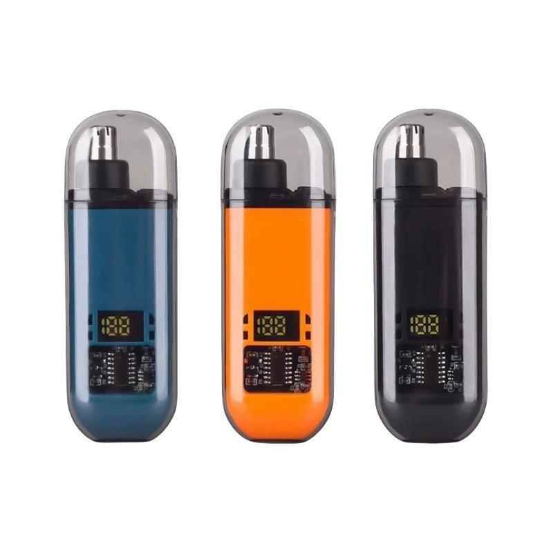 Electric Nose Hair Trimmer with Digital Display for Men - Portable Nose Hair Clipper Scissors and Shaver