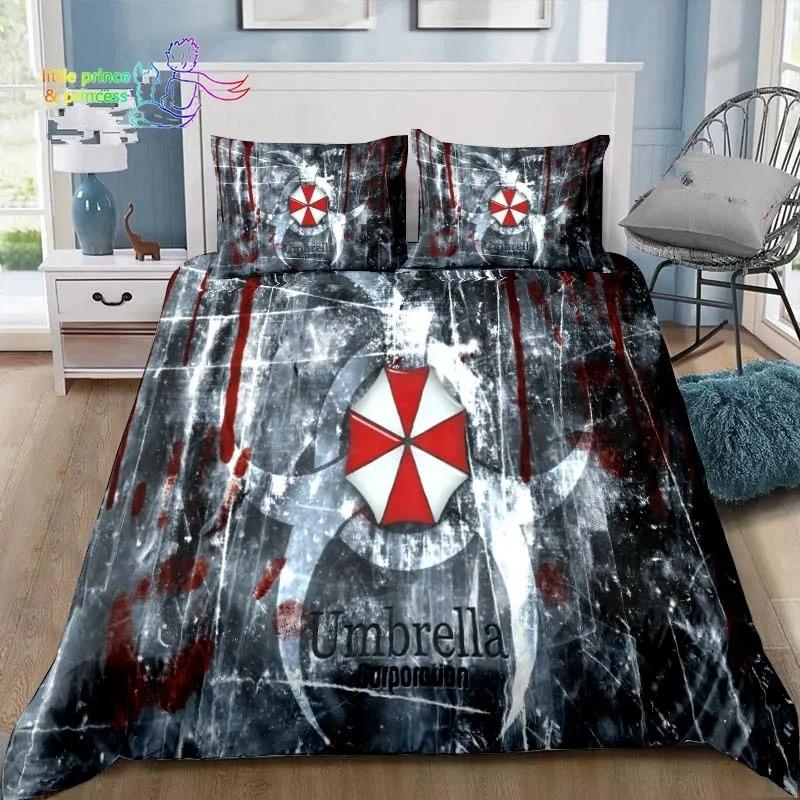 3D Print R-Resident Evil Games Gamer Bedding Set Single Twin Full Queen King Size Bed Set Adult Kid Bedroom