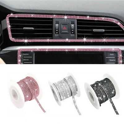 5 Meter/Rolle DIY Strassband für Auto Kristall Diamant Dekoration Auto Diamant Dekoration Selbstklebende Diamant Bastelarbeiten DIY Strassbänder