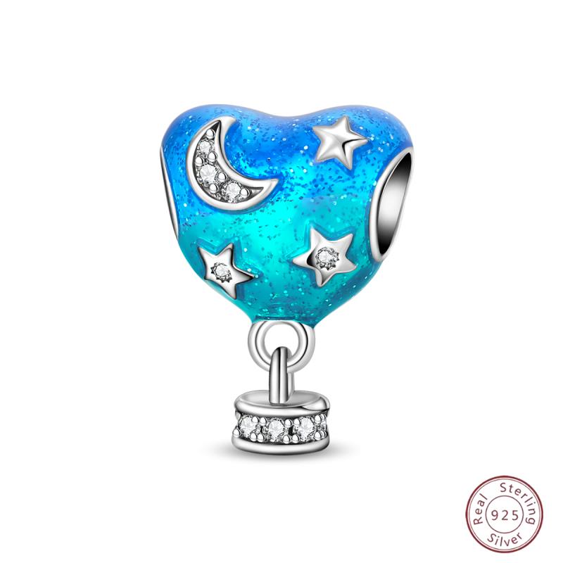 New Original Copper Beaded Bow Charm Blue Beads For Women Exquisite Diy Birthday Jewelry Gifts