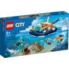 LEGO City Exploration Diving Boat Toy Building Set for Kids Ages 5-8 with Blocks and Vehicles