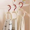 Dopamine Hook Clothes Hanger 1/5Pcs - Rotating Scarf Hat Bag Organizer, Non Perforated Silk Display Stand