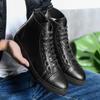 Fashion New Autumn Winter Men's Shoes Genuine Leather High-top Male Sneakers New Design Casual Leather Boots Classic All-match Man Flats