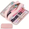 Pencil Case Large Capacity Pen Bag 3 Compartment Pen Pouch Organizer Portable Stationery Bag Holder with Zipper for School Adult