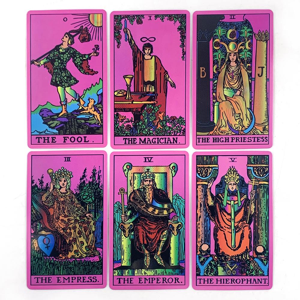 New Pink Tarot Deck A 78pcs Vibrant Illustrations, Easy-to-Read Guide, Great For Beginners & Pros, Meditation & Party Games