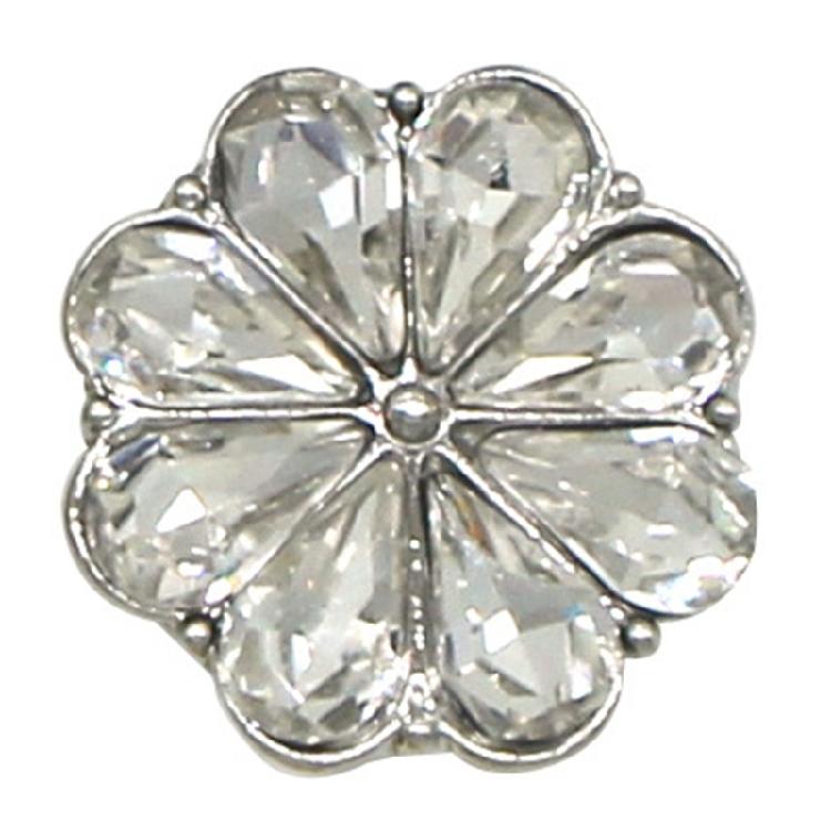 

Popular Flower Shirt Buttons Cover Rhinestones Cufflink Cover for Various Shirt Type Decorative Formal Shirt Button Cover
