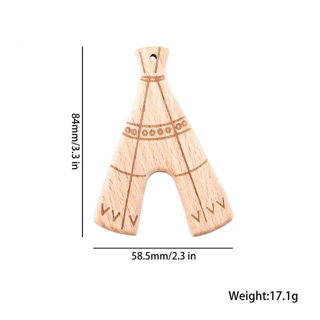 1pc Baby Teether Wooden Animal Pacifier Pendant BPA Free Beech Koala Rodent Baby Gym Accessories Teeth Pendant Children'S Goods