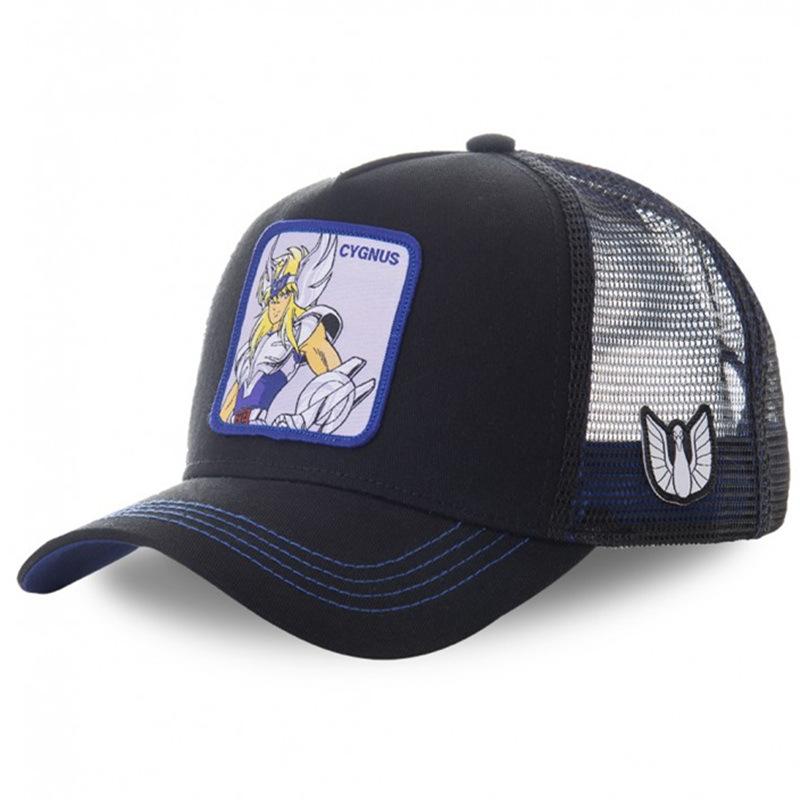 Anime Saint Seiya Cotton Baseball Cap Adjustable Men Women Hip Hop Mesh Trucker Mesh Summer Sun Shading Breathability Cap Hat