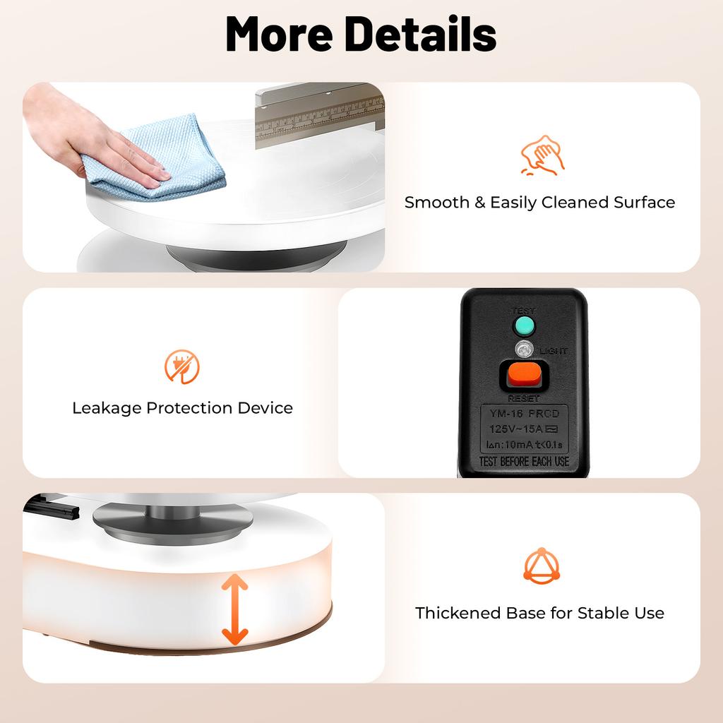 Automatic Cake Icing Machine, 200W Cream Spreader 320RPM, with LCD Touch Screen for 4-12 Inch Cakes, for Bakery Shop Home Use