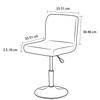 Short Back Jacquard Bar Chair Cover Stretch Elastic Velvet Bar Stool Seat Covers Solid Color Slipcover Dust Cover Banquet Dining