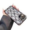 Silbernes Glitzer-Rautenmuster-Handyhülle für iPhone 13-17 Pro/Max/Plus