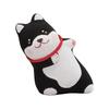 Ryukodo Peeking Black Shiba Inu Ceramic and Chirimen Crepe Figurine, Cute Japanese Dog Miniature Statue Home Decor, Palm-Sized Craft