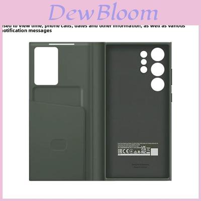 Capa Carteira de Couro Flip para Samsung Galaxy S23 Ultra com Janela Inteligente para Uso Profissional e Fashion