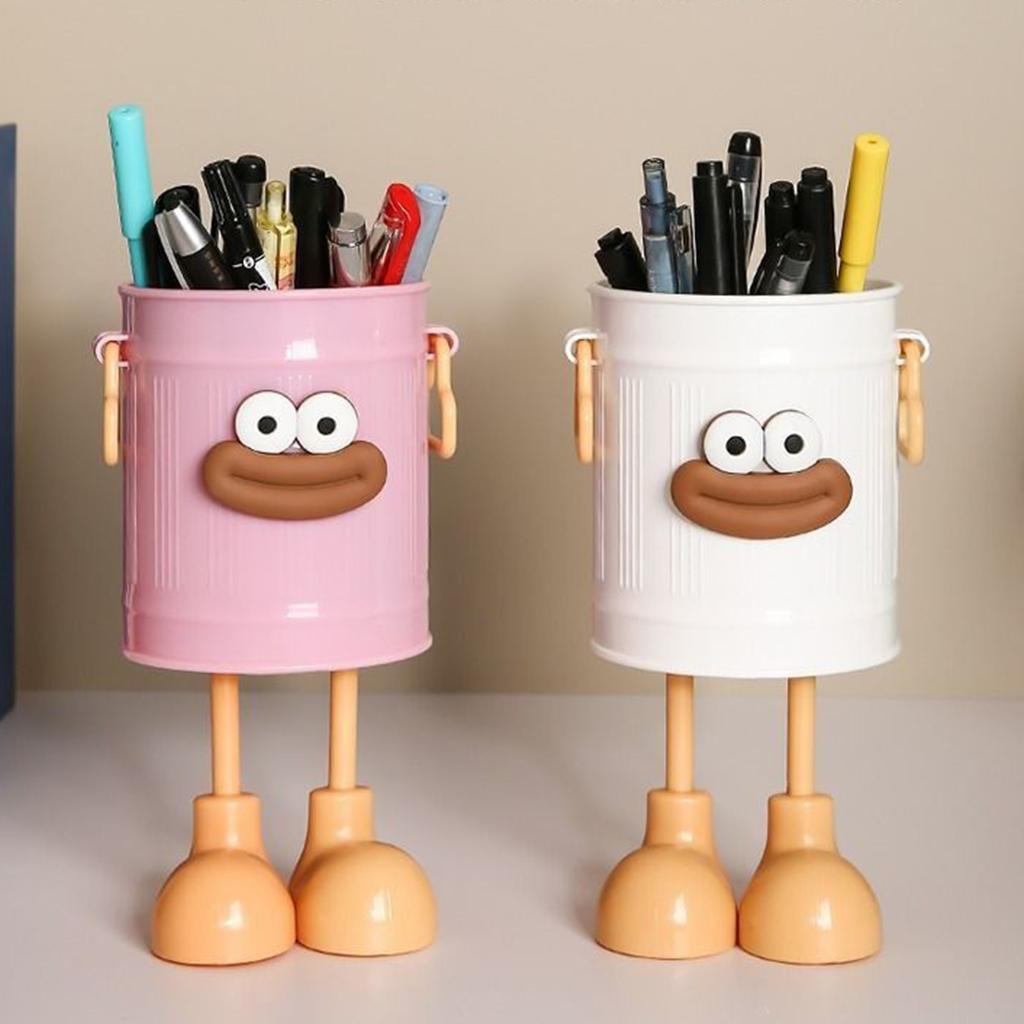 2Pcs Cartoon Pen Stand Multifunctional Desk Organiser Decorative Pencil Cup Pen Storage Container For Office Home